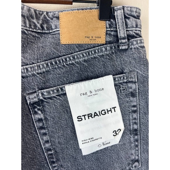 Rag & Bone Jeans Womens 32 Slim Tapered Leg‎ High Rise Dark Wash Denim Size - Picture 8 of 15